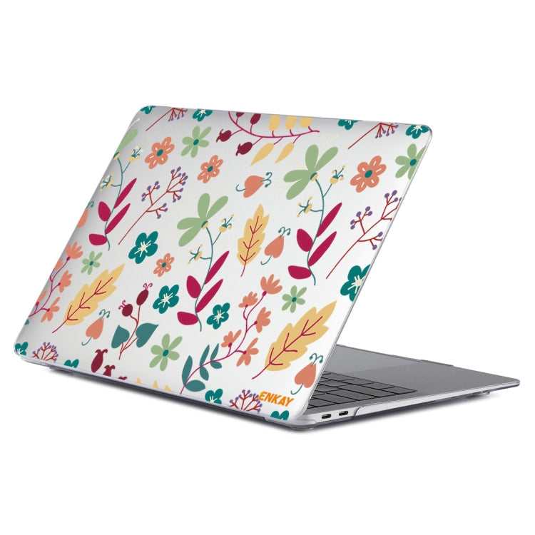Funda protectora de cristal ENKAY Flower Series Pattern Laotop para MacBook Pro 16,2 pulgadas A2485 2021, For MacBook Pro 16.2 inch A2485 2021/A2880 2023