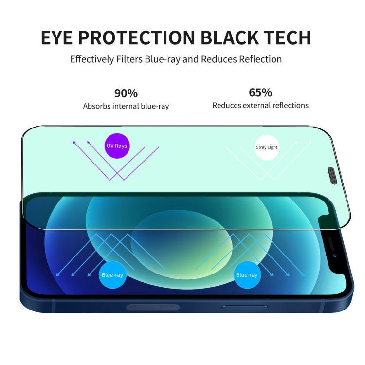 Película de vidrio templado para protección ocular ENKAY Quick Stick, For iPhone 12 mini, For iPhone 12 / 12 Pro, For iPhone 12 Pro Max