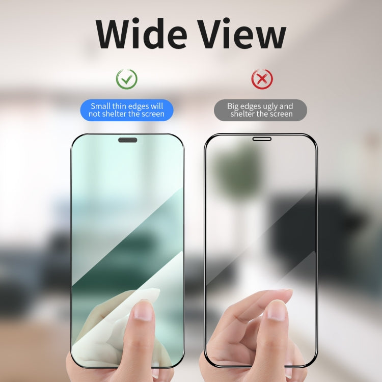 Película de vidrio templado para protección ocular ENKAY Quick Stick, For iPhone 12 mini, For iPhone 12 / 12 Pro, For iPhone 12 Pro Max