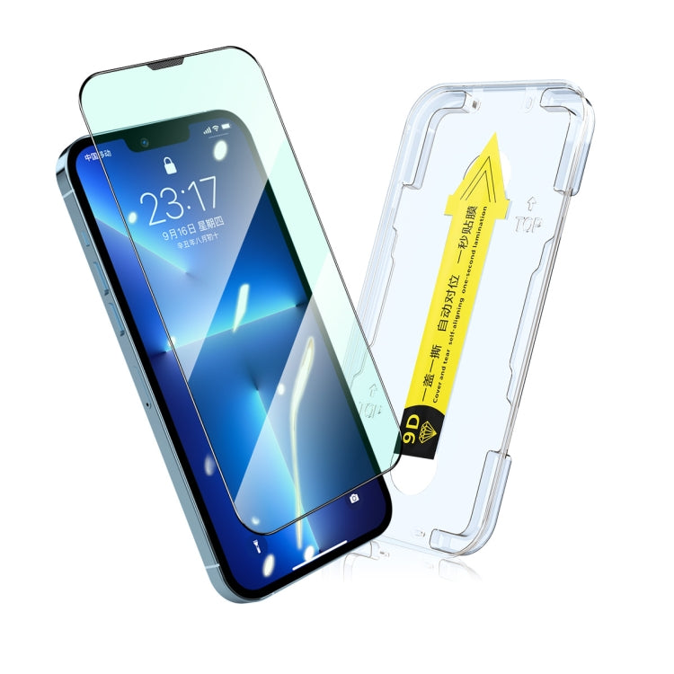 Película de vidrio templado para protección ocular ENKAY Quick Stick, For iPhone 13 mini, For iPhone 13 / 13 Pro, For iPhone 13 Pro Max