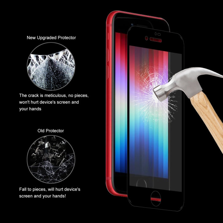 ENKAY Pegamento Completo 0.26mm 9H 2.5D Vidrio Templado Película Completa para iPhone SE 2022 / SE 2020 / 8 / 7, 1 PC, 2pcs, 5pcs, 10pcs