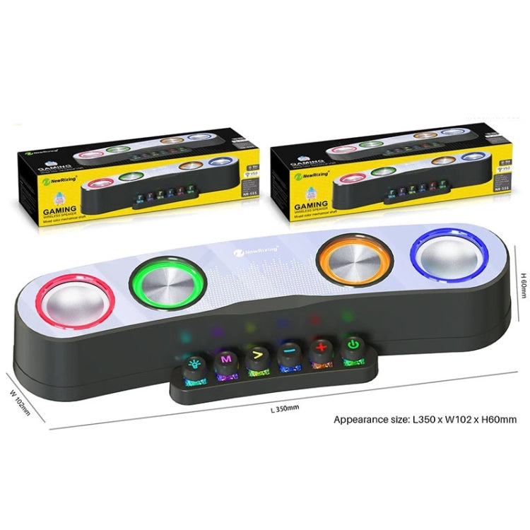 Newrixing NR555 Soporte colorido de escritorio LED para juegos Bluetooth Altavoz TF y FM