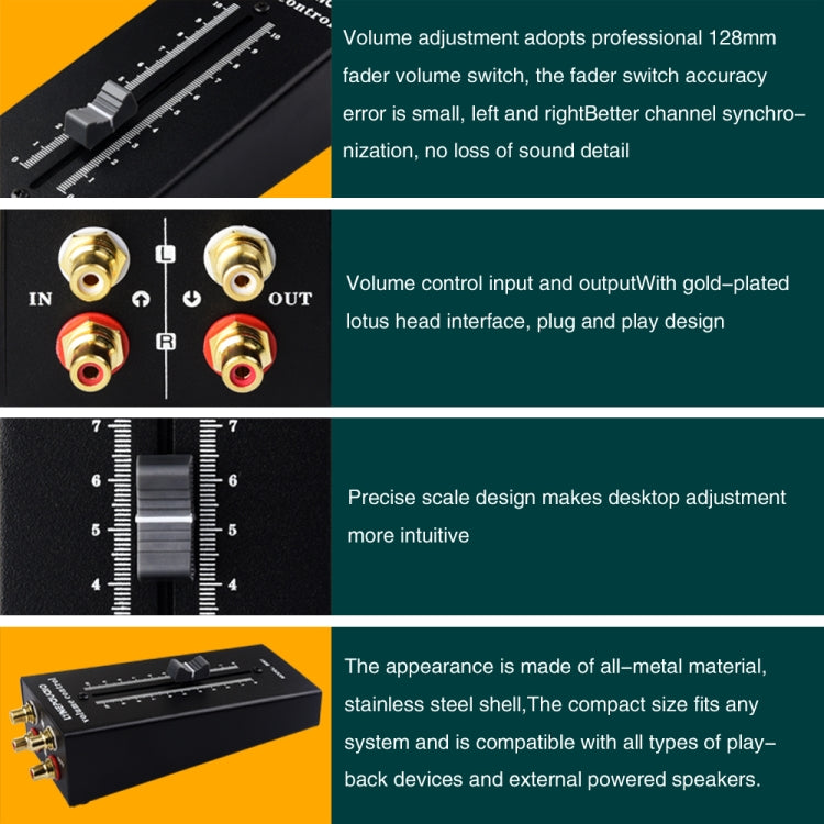 Caja de altavoz con fuente de preamplificador pasivo, controlador de ajuste de volumen sin alimentación, RCA, Passive Preamp