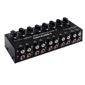 B066 Mini mezclador pasivo de sonido estéreo de 8 canales RCA sin fuente, sin fuente de alimentación, 8 Channel RCA