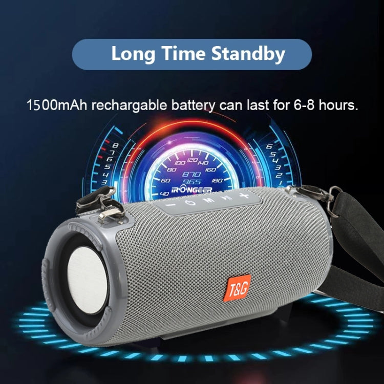 T&G TG324 Altavoz Bluetooth portátil impermeable de alta potencia compatible con tarjeta FM / TF