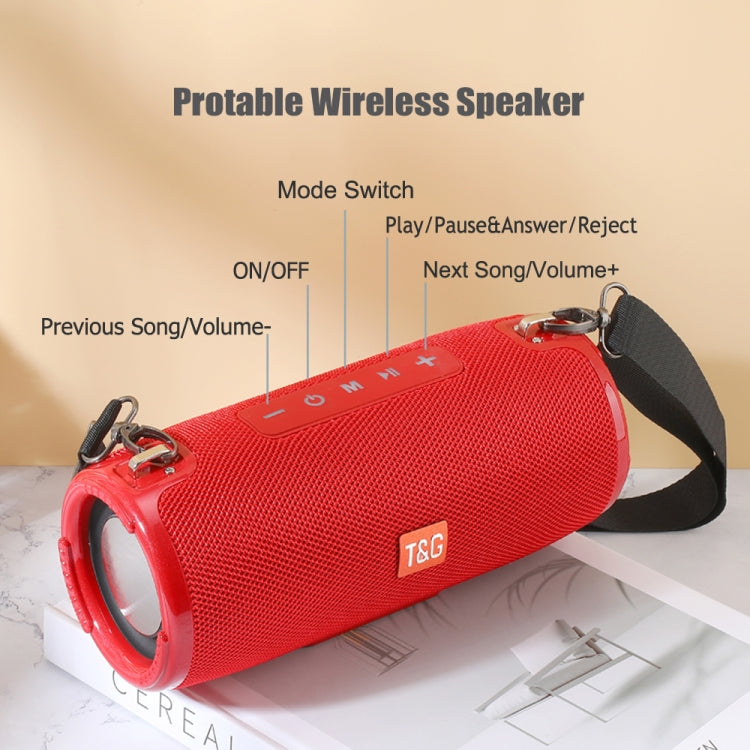 T&G TG324 Altavoz Bluetooth portátil impermeable de alta potencia compatible con tarjeta FM / TF