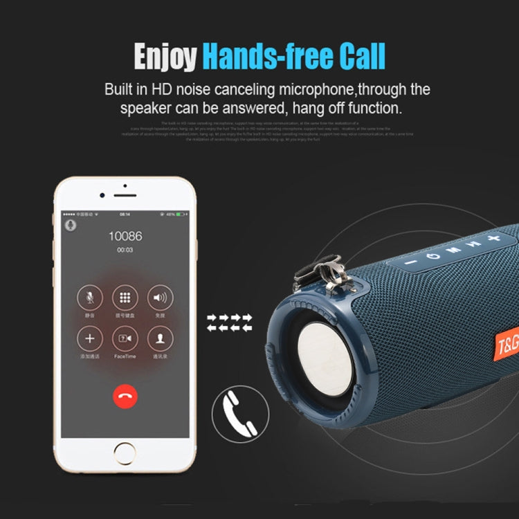 T&G TG324 Altavoz Bluetooth portátil impermeable de alta potencia compatible con tarjeta FM / TF