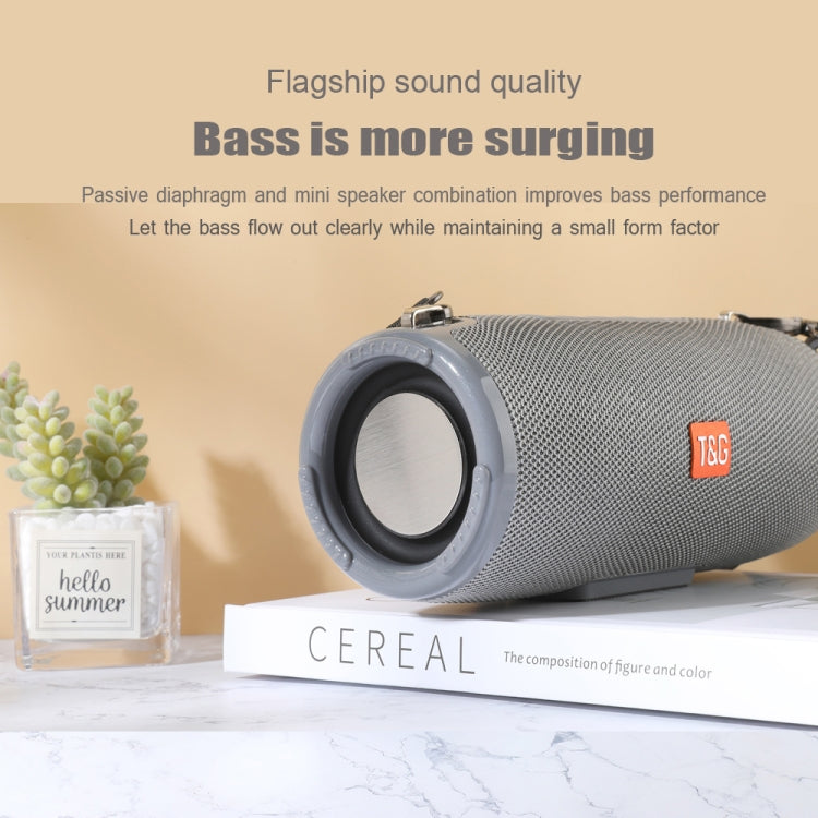 T&G TG324 Altavoz Bluetooth portátil impermeable de alta potencia compatible con tarjeta FM / TF