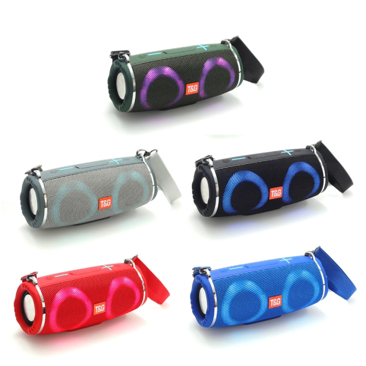 T&G TG642 RGB Light Altavoz Bluetooth portátil a prueba de agua Compatible con tarjeta FM / TF, TG642