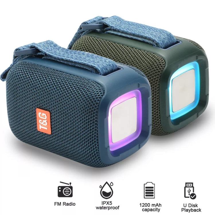 T&G TG339 RGB Light 5W Altavoz Bluetooth portátil impermeable
