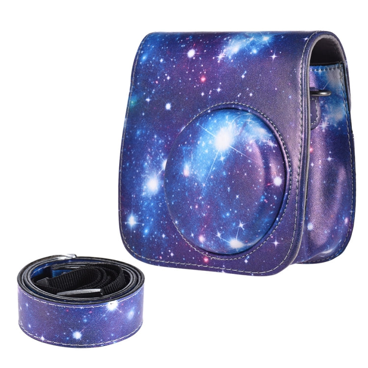 Funda de cuero PU para cámara de cuerpo completo con correa para FUJIFILM instax mini 9 / mini 8+ / mini 8, Universe Pattern