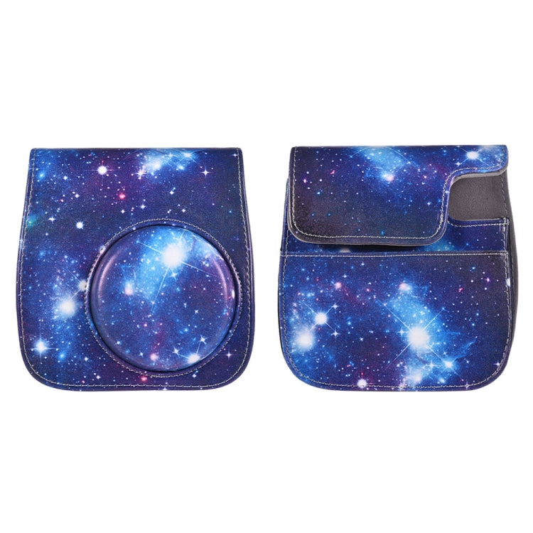 Funda de cuero PU para cámara de cuerpo completo con correa para FUJIFILM instax mini 9 / mini 8+ / mini 8, Universe Pattern
