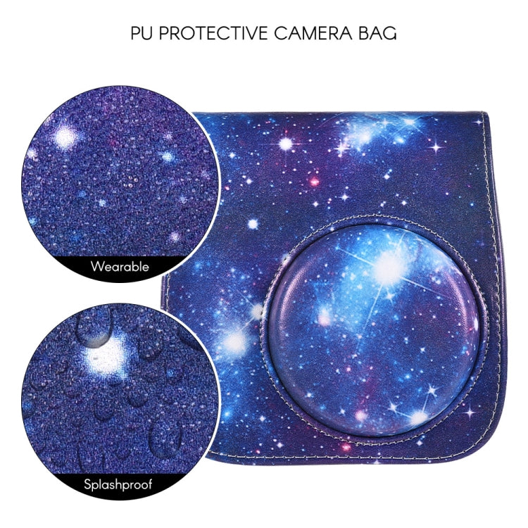 Funda de cuero PU para cámara de cuerpo completo con correa para FUJIFILM instax mini 9 / mini 8+ / mini 8, Universe Pattern