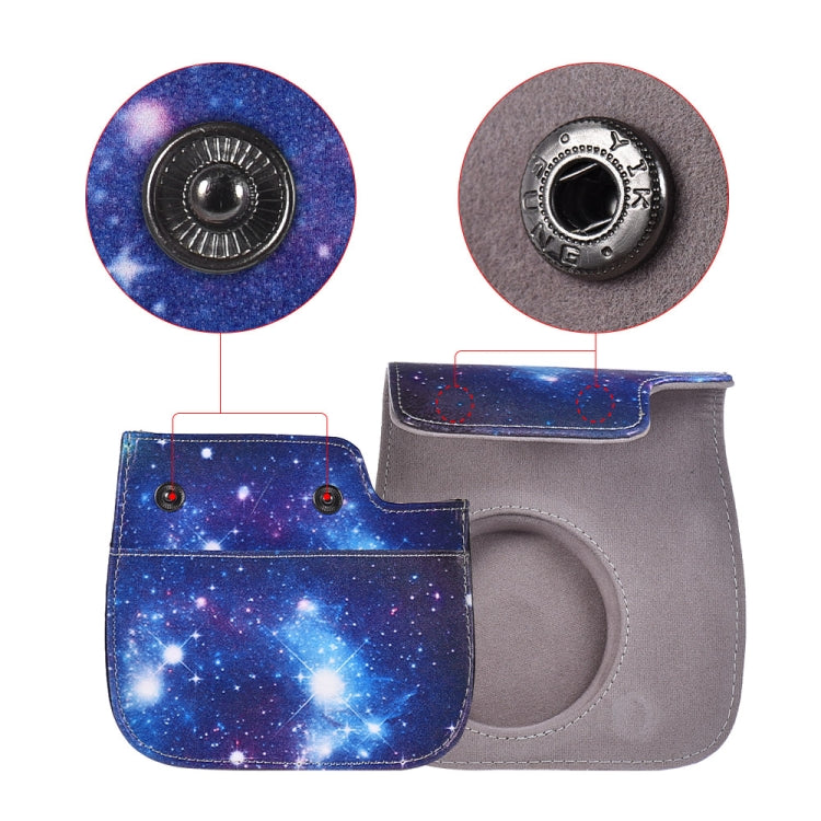 Funda de cuero PU para cámara de cuerpo completo con correa para FUJIFILM instax mini 9 / mini 8+ / mini 8, Universe Pattern