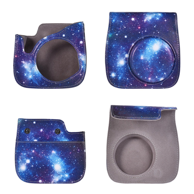 Funda de cuero PU para cámara de cuerpo completo con correa para FUJIFILM instax mini 9 / mini 8+ / mini 8, Universe Pattern
