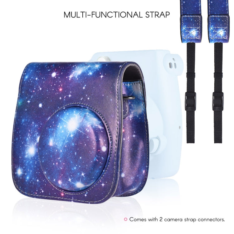 Funda de cuero PU para cámara de cuerpo completo con correa para FUJIFILM instax mini 9 / mini 8+ / mini 8, Universe Pattern