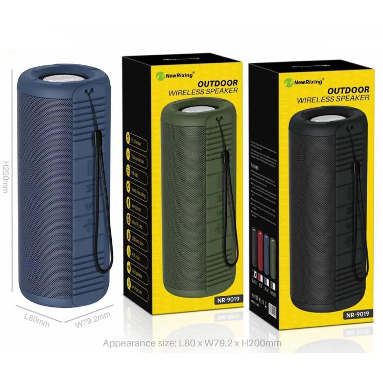 NewRixing NR9019 TWS Altavoz Bluetooth Estéreo Portátil Compatible con Tarjeta TF / FM