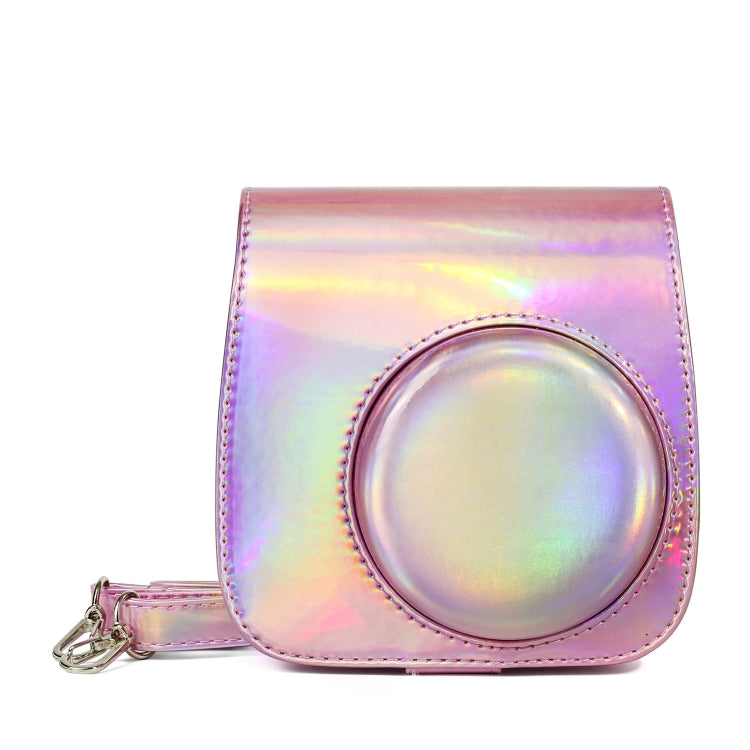 Aurora Oil Paint Full Body Camera PU Funda de cuero con correa para FUJIFILM instax mini 9 / mini 8+ / mini 8