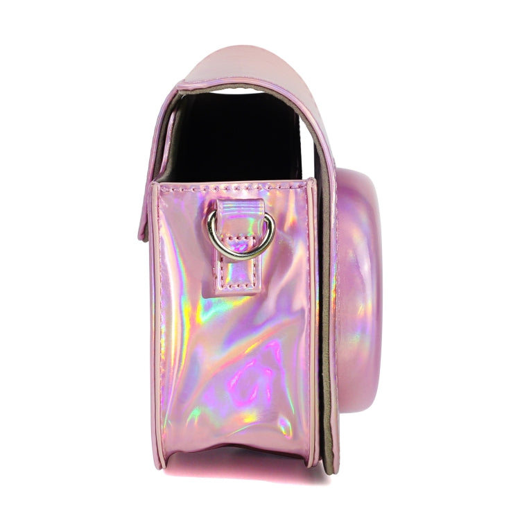 Aurora Oil Paint Full Body Camera PU Funda de cuero con correa para FUJIFILM instax mini 9 / mini 8+ / mini 8