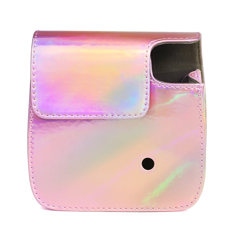 Aurora Oil Paint Full Body Camera PU Funda de cuero con correa para FUJIFILM instax mini 9 / mini 8+ / mini 8