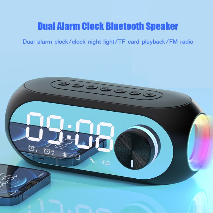 AEC S8 Despertador Altavoces Bluetooth con soporte de luz LED TF / FM, S8