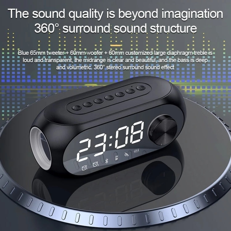 AEC S8 Despertador Altavoces Bluetooth con soporte de luz LED TF / FM, S8
