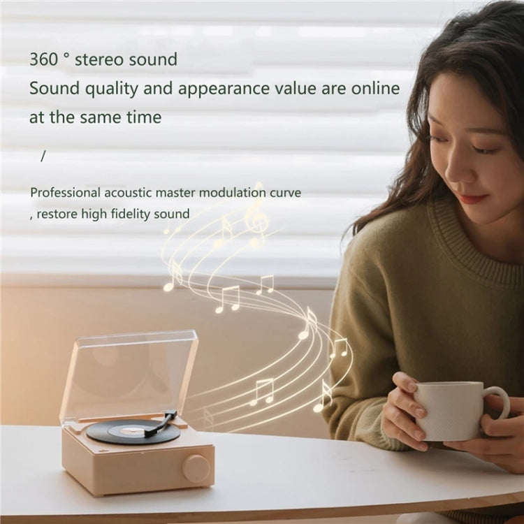 Duosi X11 Vinilo Atómico Retro Altavoz Bluetooth Escritorio Despertador Creativo