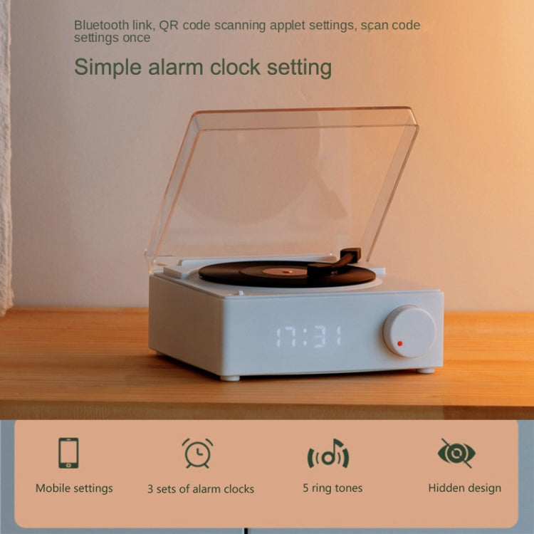 Duosi X11 Vinilo Atómico Retro Altavoz Bluetooth Escritorio Despertador Creativo