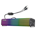 Q9 10W USB Soundbar Home Theater PC Caja de sonido envolvente Altavoz de computadora con cable con luz RGB, Q9