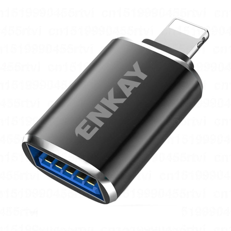 ENKAY ENK-AT110 Adaptador OTG de aleación de aluminio de 8 pines macho a USB 3.0 hembra, ENK-AT110