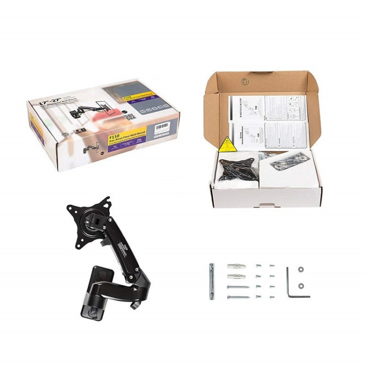 Soporte de pared para TV F150 con brazo de resorte de gas ajustable para Monitor LCD LED de 17-27 pulgadas