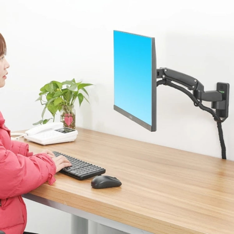 Soporte de pared para TV F150 con brazo de resorte de gas ajustable para Monitor LCD LED de 17-27 pulgadas