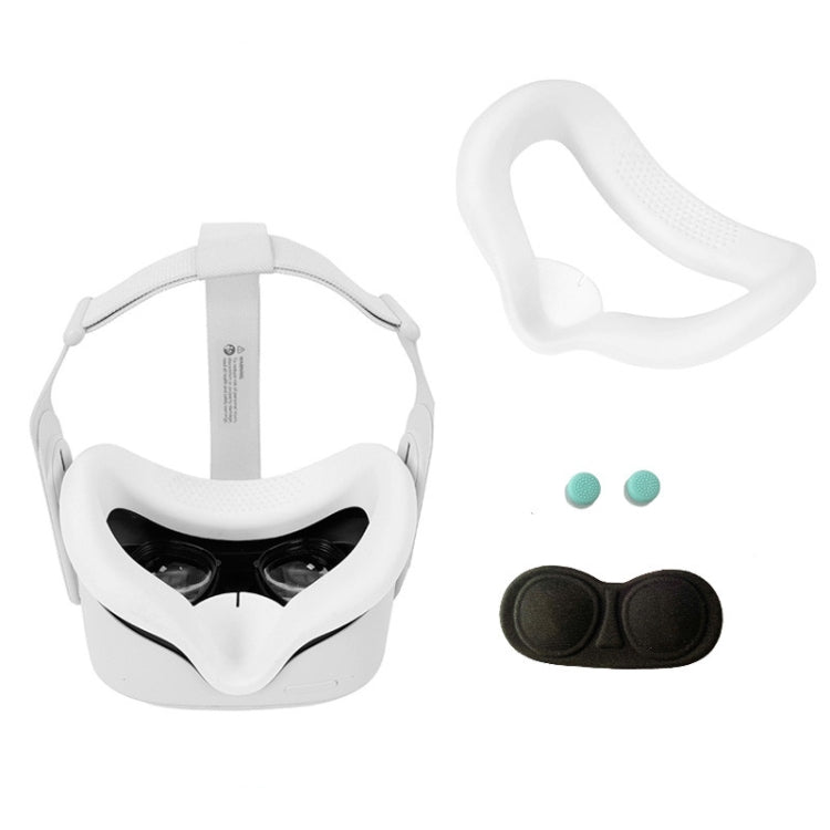 JD-391215 Adecuado para Oculus Quest2 Generation VR Eye Mask Cubierta de silicona + Juego de cubierta de lente