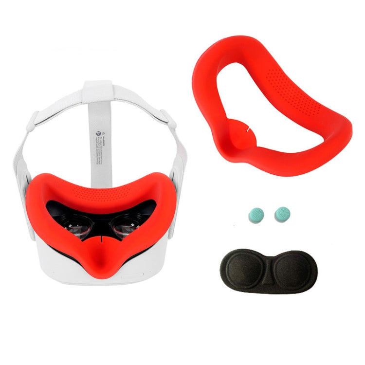 JD-391215 Adecuado para Oculus Quest2 Generation VR Eye Mask Cubierta de silicona + Juego de cubierta de lente