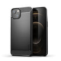 Funda de TPU suave de fibra de carbono con textura cepillada de la serie Gentleness de MOFI, For iPhone 14, For iPhone 14 Pro, For iPhone 14 Plus, For iPhone 14 Pro Max