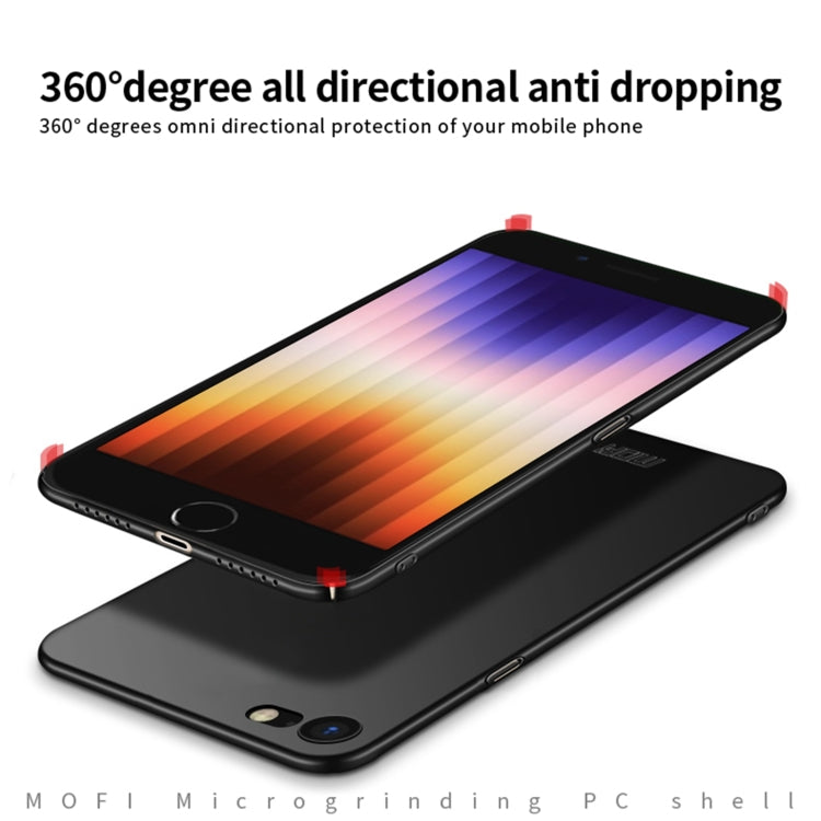 Estuche rígido ultrafino MOFI Frosted PC, For iPhone SE 2022 / 2020