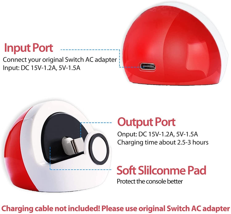 Para Nintendo Switch y Switch Lite NS Consola de juegos Nintendo Mini soporte de carga portátil, Charging Dock Stand
