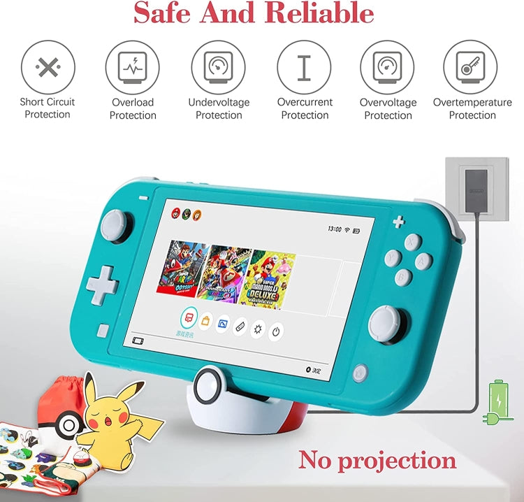 Para Nintendo Switch y Switch Lite NS Consola de juegos Nintendo Mini soporte de carga portátil, Charging Dock Stand