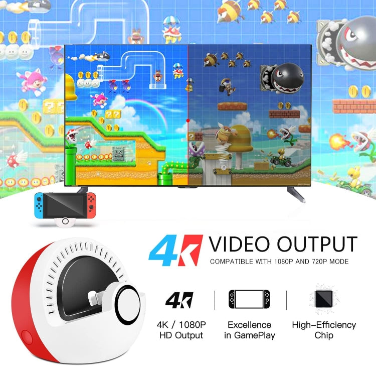 Accesorios multifuncionales de la base de carga HDMI para Nintendo Switch, Charging Base