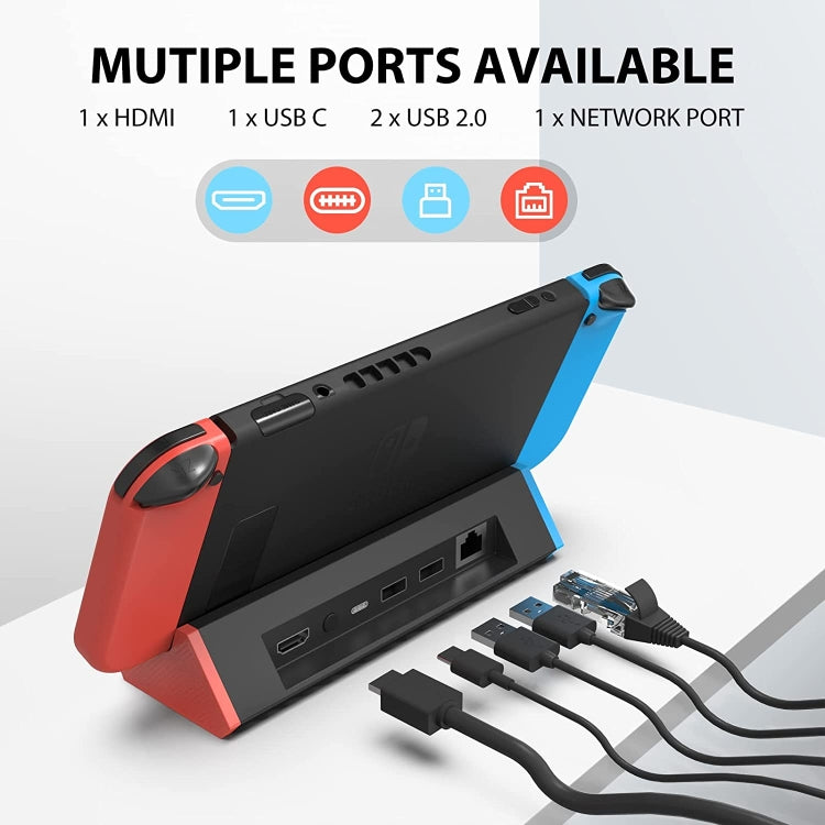 Adaptador HDMI 4K de puerto LAN de 1000 Mbs para Nintendo Switch/Switch OLED (modelo LAN), LAN Model