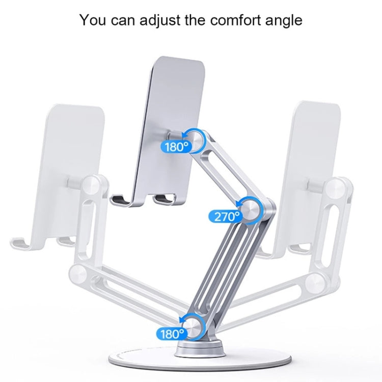 BONERUY L08 Soporte elevador para teléfono y tableta Soporte plegable para brazo largo Soporte para móvil