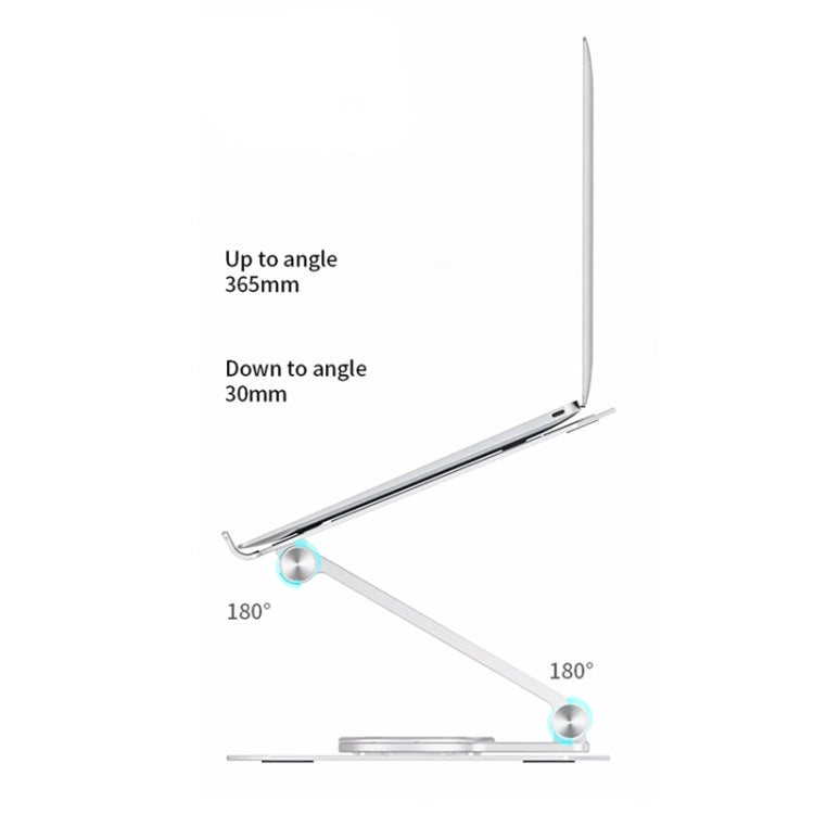 BONERUY L02 Soporte para computadora portátil Soporte giratorio de aleación de aluminio con disipación de calor de 360 grados, L02