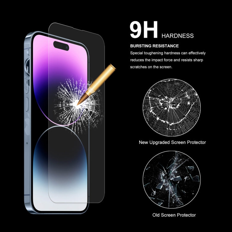 ENKAY 0.26mm 9H 2.5D Película de vidrio templado para iPhone 14 Pro, For iPhone 14 Pro (1 PC), For iPhone 14 Pro (2 PCS), For iPhone 14 Pro (5 PCS), For iPhone 14 Pro (10 PCS)