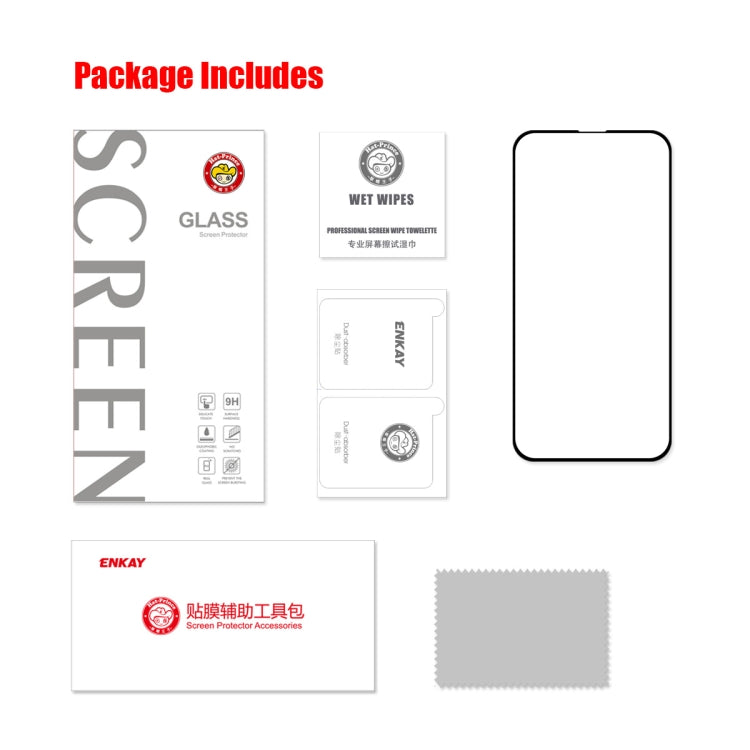 ENKAY Full Glue 0.26mm 9H 2.5D Vidrio templado Película completa para iPhone 14 Max, For iPhone 14 Plus (1 PC), For iPhone 14 Plus (2 PCS), For iPhone 14 Plus (5 PCS), For iPhone 14 Plus (10 PCS)