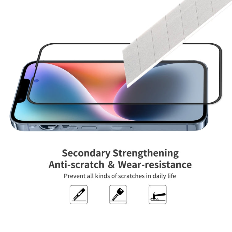 Película completa anticaída de vidrio templado con pegamento completo ENKAY para iPhone 14 Max, For iPhone 14 Plus(1 PC), For iPhone 14 Plus(2 PCS), For iPhone 14 Plus(5 PCS)