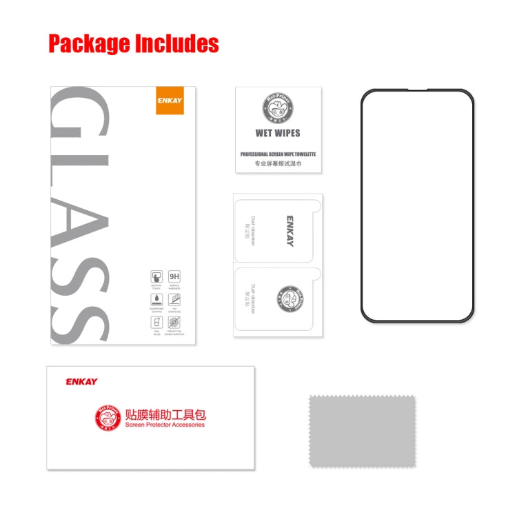 Película completa anticaída de vidrio templado con pegamento completo ENKAY para iPhone 14 Pro, For iPhone 14 Pro (1 PC), For iPhone 14 Pro (2 PCS), For iPhone 14 Pro (5 PCS)
