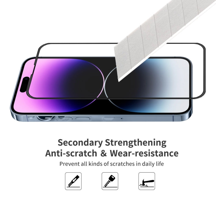 Película completa anticaída de vidrio templado con pegamento completo ENKAY para iPhone 14 Pro Max, For iPhone 14 Pro Max (1 PC), For iPhone 14 Pro Max (2 PCS), For iPhone 14 Pro Max (5 PCS)