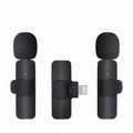 Mini micrófono en vivo con cancelación automática de ruido y clip inalámbrico K9 para dispositivo de 8 pines 2 en 1, K9IP-2