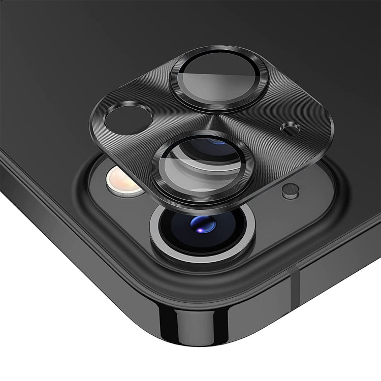 Película de cubierta de lente de vidrio templado de aleación de aluminio ENKAY para iPhone 14/14 Max, For iPhone 14 / 14 Plus