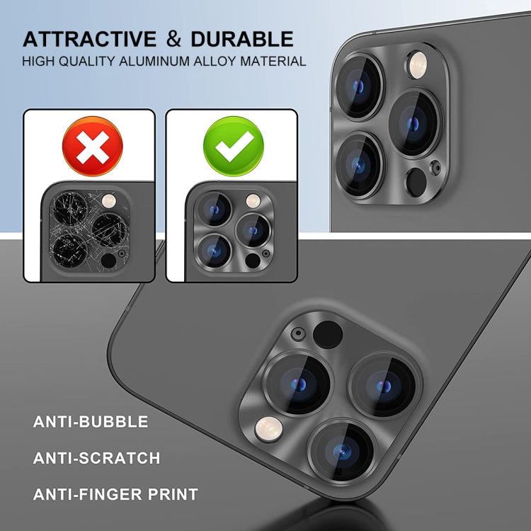 Película de cubierta de lente de vidrio templado de aleación de aluminio ENKAY para iPhone 14 Pro / 14 Pro Max, For iPhone 14 Pro / 14 Pro Max